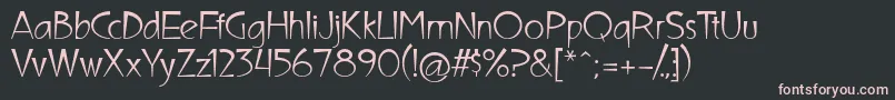 UltimaCampagnoli Font – Pink Fonts on Black Background