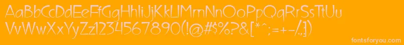 UltimaCampagnoli Font – Pink Fonts on Orange Background