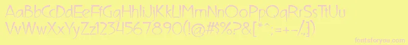 UltimaCampagnoli Font – Pink Fonts on Yellow Background