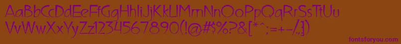 UltimaCampagnoli Font – Purple Fonts on Brown Background
