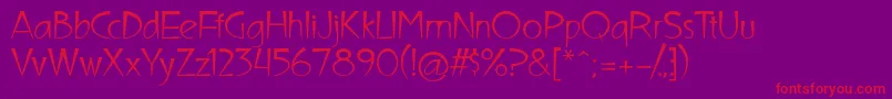 UltimaCampagnoli Font – Red Fonts on Purple Background