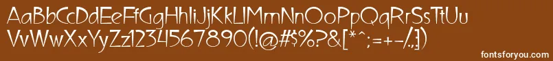 UltimaCampagnoli Font – White Fonts on Brown Background