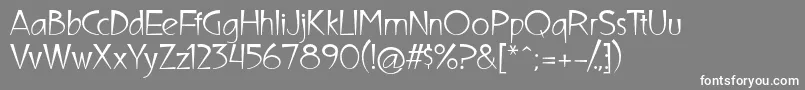 UltimaCampagnoli Font – White Fonts on Gray Background