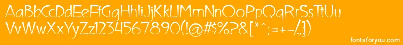 UltimaCampagnoli Font – White Fonts on Orange Background