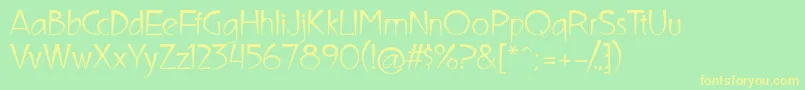UltimaCampagnoli Font – Yellow Fonts on Green Background