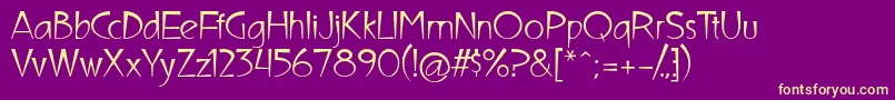 UltimaCampagnoli Font – Yellow Fonts on Purple Background