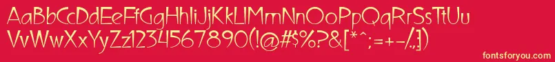 UltimaCampagnoli Font – Yellow Fonts on Red Background