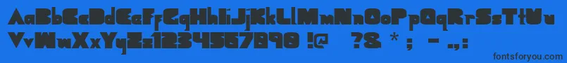 Geometricblack Font – Black Fonts on Blue Background