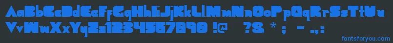 Шрифт Geometricblack – синие шрифты на чёрном фоне