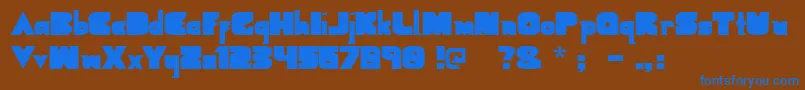 フォントGeometricblack – 茶色の背景に青い文字