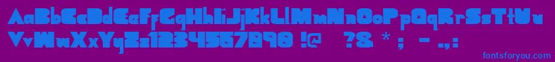 フォントGeometricblack – 紫色の背景に青い文字