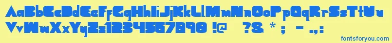 Geometricblack Font – Blue Fonts on Yellow Background