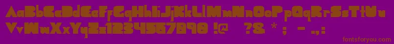 Geometricblack Font – Brown Fonts on Purple Background