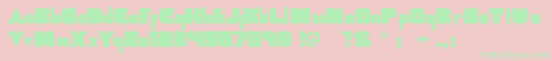 Police Geometricblack – polices vertes sur fond rose