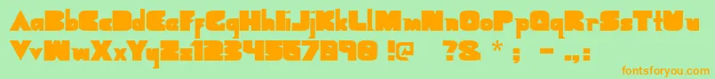 Geometricblack Font – Orange Fonts on Green Background