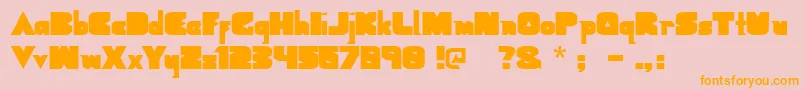 Geometricblack Font – Orange Fonts on Pink Background