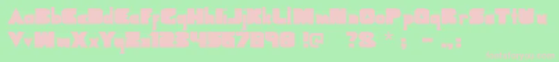 フォントGeometricblack – 緑の背景にピンクのフォント