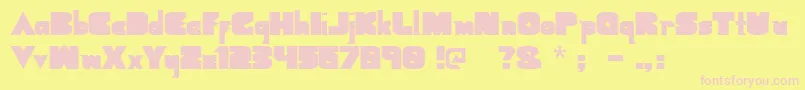 Geometricblack Font – Pink Fonts on Yellow Background