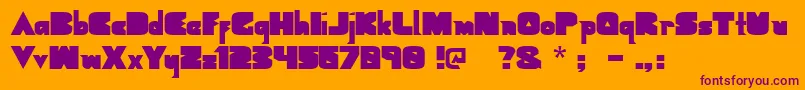 Geometricblack Font – Purple Fonts on Orange Background