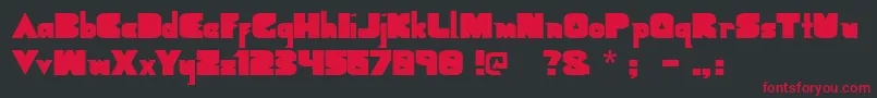 Geometricblack-Schriftart – Rote Schriften auf schwarzem Hintergrund