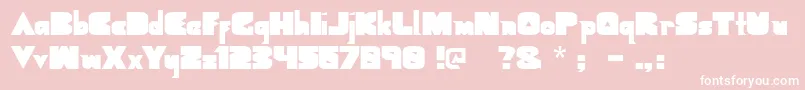Geometricblack-fontti – valkoiset fontit vaaleanpunaisella taustalla