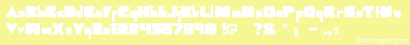 Geometricblack Font – White Fonts on Yellow Background