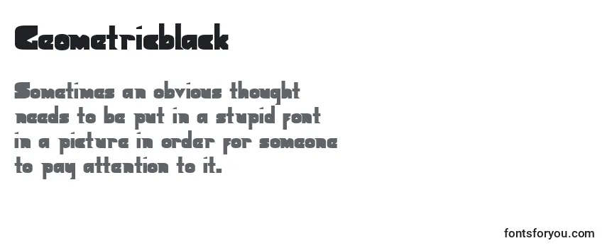 Review of the Geometricblack Font