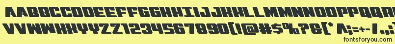 Virginhybridleft Font – Black Fonts on Yellow Background