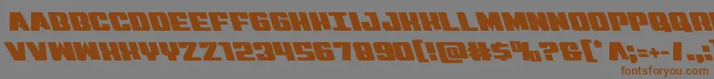 Virginhybridleft Font – Brown Fonts on Gray Background