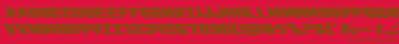 Virginhybridleft Font – Brown Fonts on Red Background