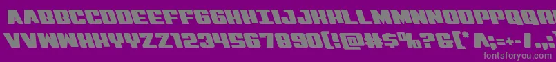 Virginhybridleft Font – Gray Fonts on Purple Background