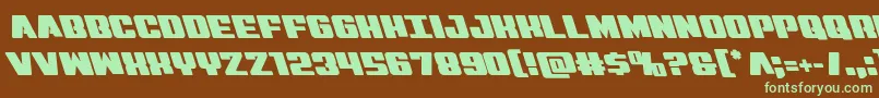 Virginhybridleft Font – Green Fonts on Brown Background