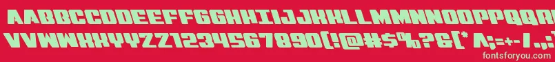 Virginhybridleft Font – Green Fonts on Red Background