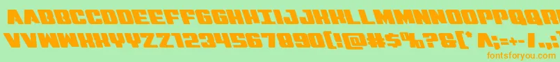 Virginhybridleft Font – Orange Fonts on Green Background