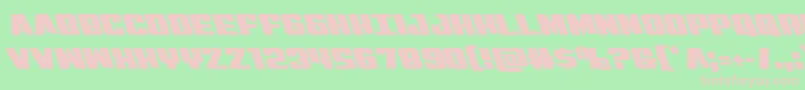 Virginhybridleft Font – Pink Fonts on Green Background