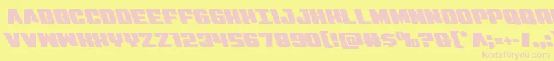 Virginhybridleft Font – Pink Fonts on Yellow Background