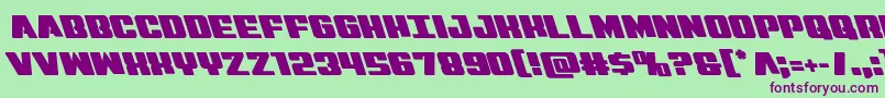 Virginhybridleft-fontti – violetit fontit vihreällä taustalla
