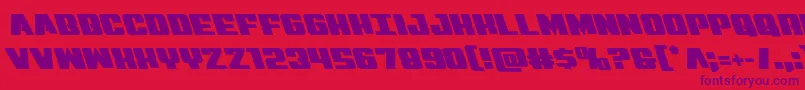 Virginhybridleft Font – Purple Fonts on Red Background