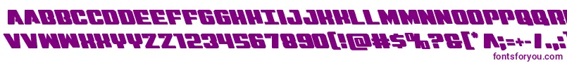 フォントVirginhybridleft – 白い背景に紫のフォント