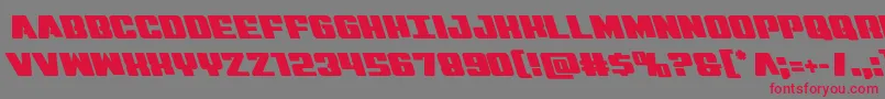 Virginhybridleft Font – Red Fonts on Gray Background