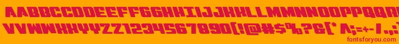 Шрифт Virginhybridleft – красные шрифты на оранжевом фоне