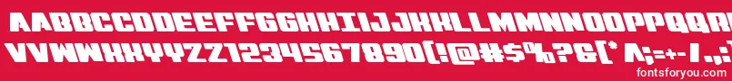 Virginhybridleft Font – White Fonts on Red Background