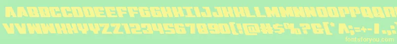 Virginhybridleft Font – Yellow Fonts on Green Background