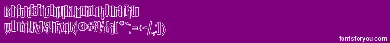 Tauerndancec-Schriftart – Weiße Schriften auf violettem Hintergrund