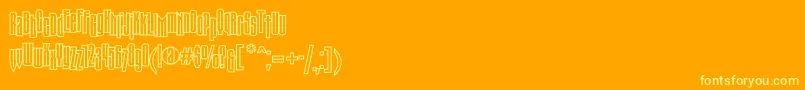 Tauerndancec Font – Yellow Fonts on Orange Background