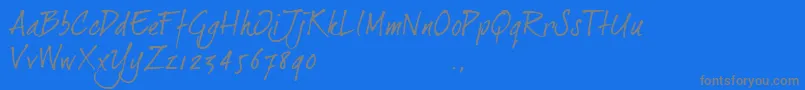 Dj2trial Font – Gray Fonts on Blue Background