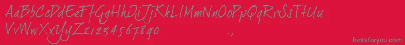 Dj2trial Font – Gray Fonts on Red Background