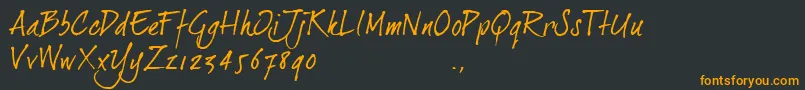 Dj2trial Font – Orange Fonts on Black Background