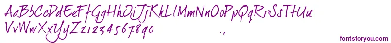 Dj2trial Font – Purple Fonts on White Background