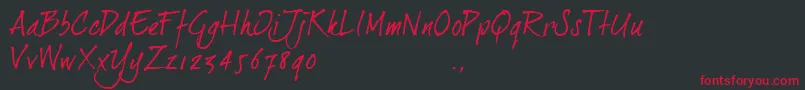 Dj2trial Font – Red Fonts on Black Background